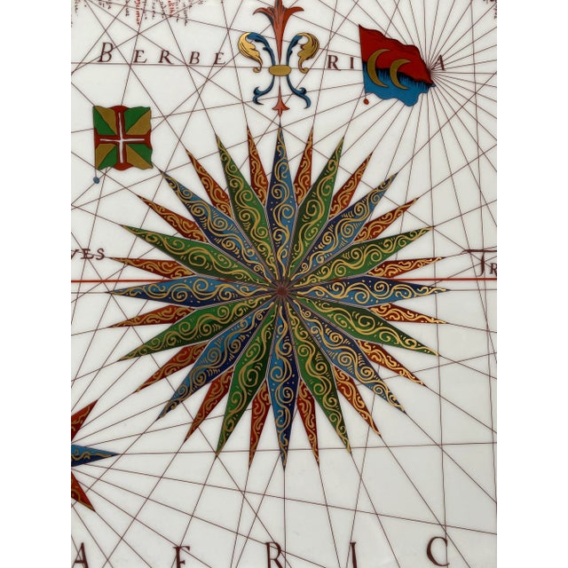 Superb vintage Vista Alegre porcelain Africa tray produced in conjunction with the Torre do Tombo, the national archive of...