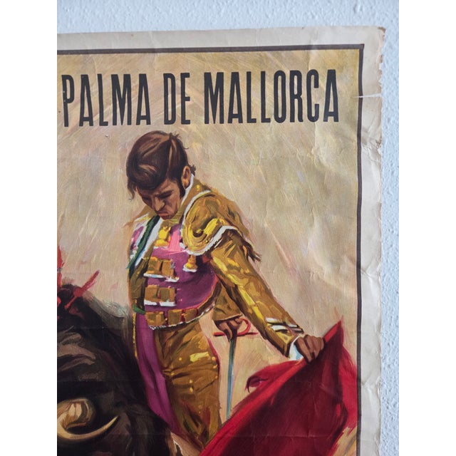 Realism Mid-Century Spanish Realism Authentic Bullfighting Event Poster For Sale - Image 3 of 14