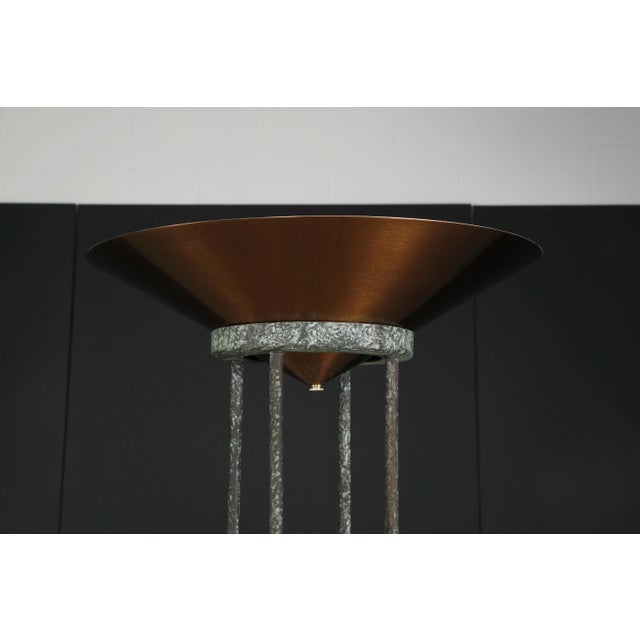 Post-Modern Copper Floor Lamps by Jim Bindman for Rainbow Lamp, 1980s, Signed - A Pair For Sale In Los Angeles - Image 6 of 12