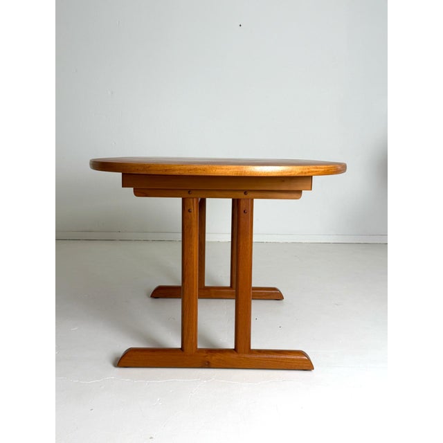 Oval Extendable Dining Table in Teak, 1970s For Sale - Image 6 of 10