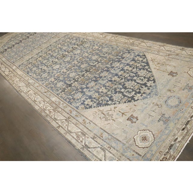 Early 20th Century Early 20th Century Blue Large Corridor Persian Malayer Rug - 6'10" x 20' For Sale - Image 5 of 15