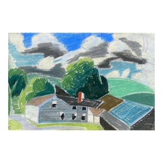 1960s Frank Wallace Vermont Farm Scene For Sale