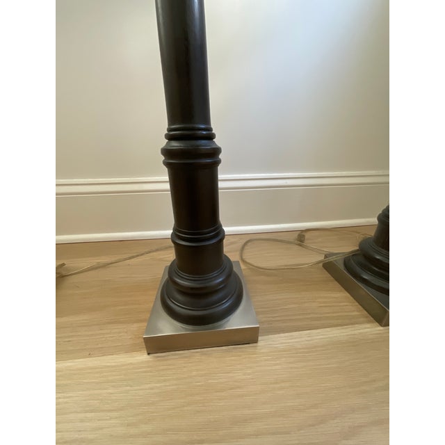 Contemporary Tall Console Lamps - a Pair For Sale - Image 4 of 12