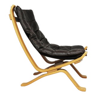 Vintage Danish Leather Lounge Chair from Bramin Møbler, 1970s For Sale