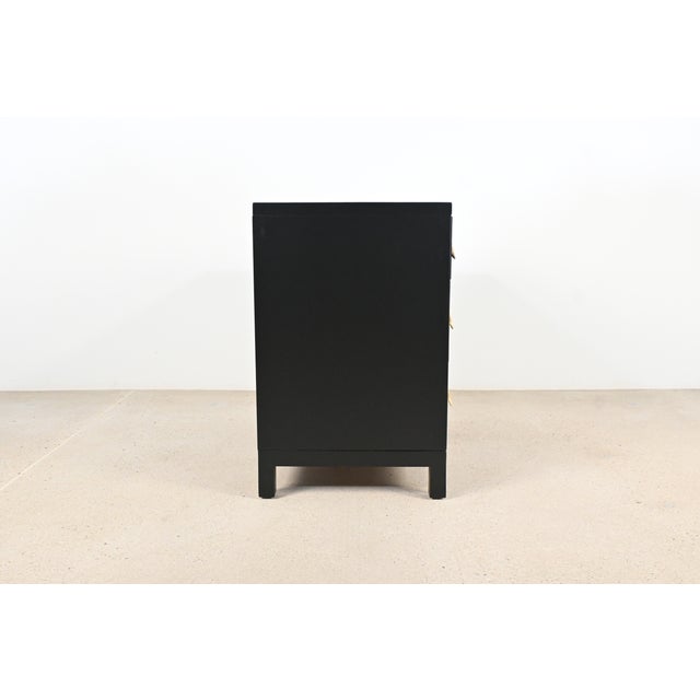 Robsjohn Gibbings for Widdicomb Black Lacquered Mid Century Modern Chest of Drawers For Sale - Image 10 of 14