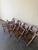 Set of 8 Mid Century Modern Folding Wood Chairs – Made in Romania, 1970s For Sale - Image 4 of 10