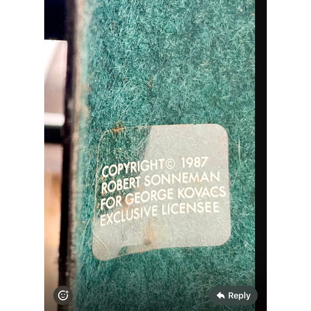 Postmodern 1987 Robert Sonneman for George Kovacs Black Torchiere Floor Lamp For Sale - Image 11 of 12