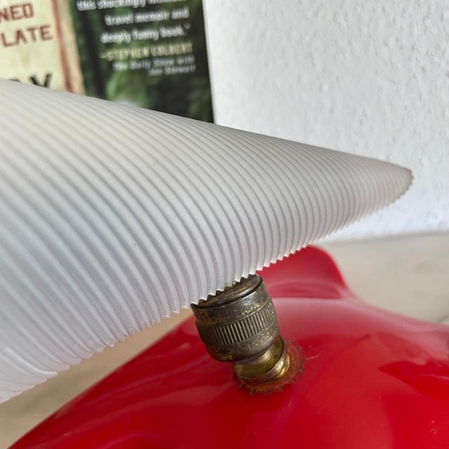 Mid-Century Modern French Red Plastic Adjustable Wall Sconce, 1960s For Sale - Image 13 of 15