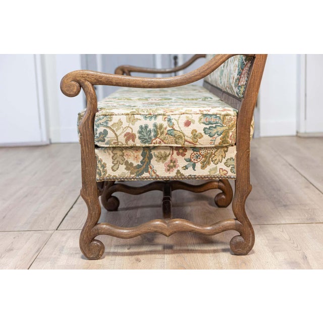 20th Century French Mutton Leg Walnut Sofa For Sale - Image 10 of 11