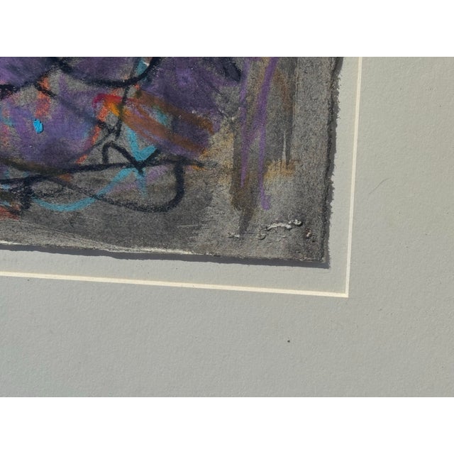 Vintage Abstract Expressionistic Palm Tree Painting For Sale - Image 4 of 8