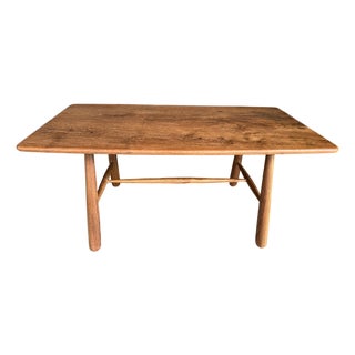 Midcentury Couture Teak Wood Dining Table or Desk For Sale