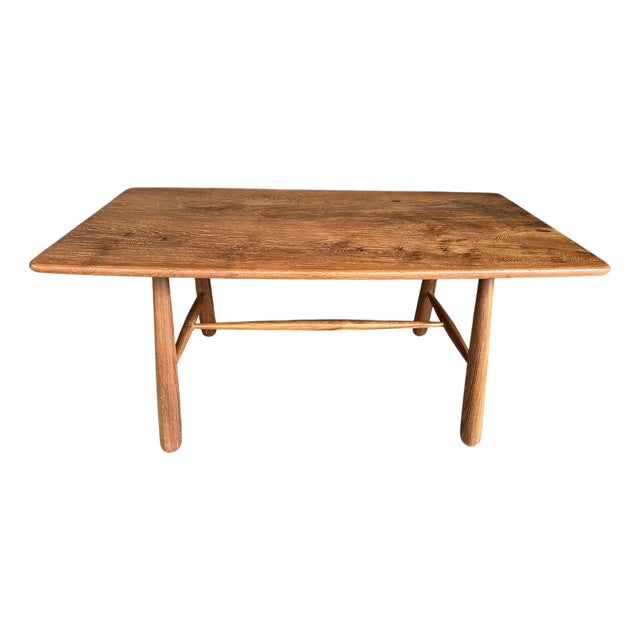 Midcentury Couture Teak Wood Dining Table or Desk For Sale