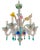 Venetian Chandelier in Polychrome Blown Glass Murano, 1950s For Sale
