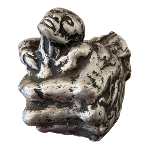 1970s Gothic Style Cast Aluminum Brutalist Studio Art Sculpture