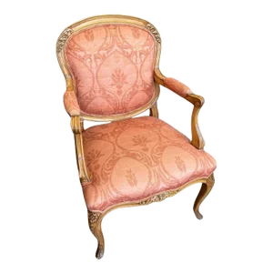 Burton-Ching Louis XV Style Birch Arm Chair