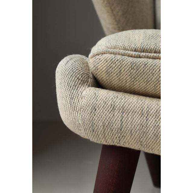 Set of Papa Bear AP-19 Chair and Ottoman in Teak attributed to Hans J. Wegner for S.P. Stolen, Denmark, 1950s For Sale - Image 9 of 18