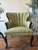 Green Pair of 2 Mid-20th Century Vintage Hollywood Regency / Art Deco Revival Wingback Accent Chairs in Pristine Condition For Sale - Image 8 of 15