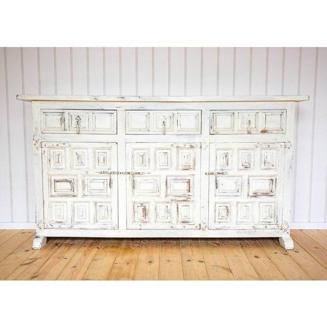 Vintage Spanish Sideboard in Oak, 1920s For Sale - Image 11 of 18