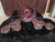 Mid-Century Modern Vintage Mid-Century Modern Indiana Glass "Garland" Ruby Flash Comport Bowl & Matching Cups - 9 Pieces For Sale - Image 3 of 3