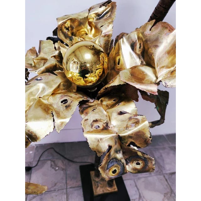 Bauhaus Vintage Brass Palm Lamp For Sale - Image 3 of 18