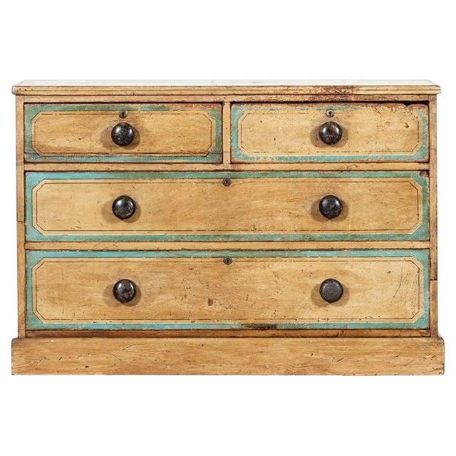 Regency English Painted Pine Chest Drawers, 1810 For Sale