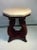 Wood Hadrian Octagonal Table in Studded Red Velvet With Claw Feet For Sale - Image 7 of 13