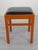 Black Vintage Orange Pouf in Black Faux Leather, 1950s For Sale - Image 8 of 12
