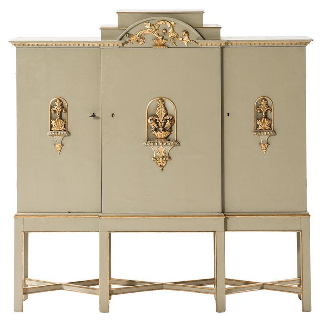 Wood Swedish Grace Cabinet in Paint and Wood, 1920s For Sale - Image 7 of 7