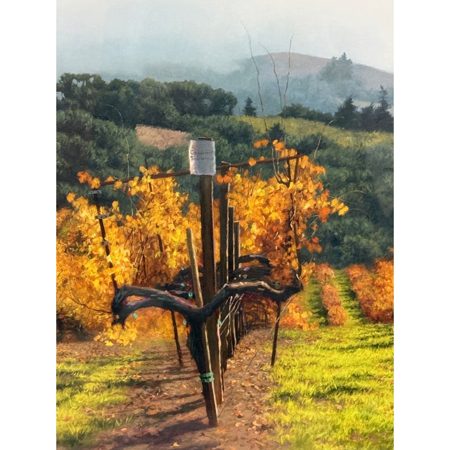 June Carey Fall Vineyard Limited Edition Giclée, Signed For Sale - Image 4 of 14