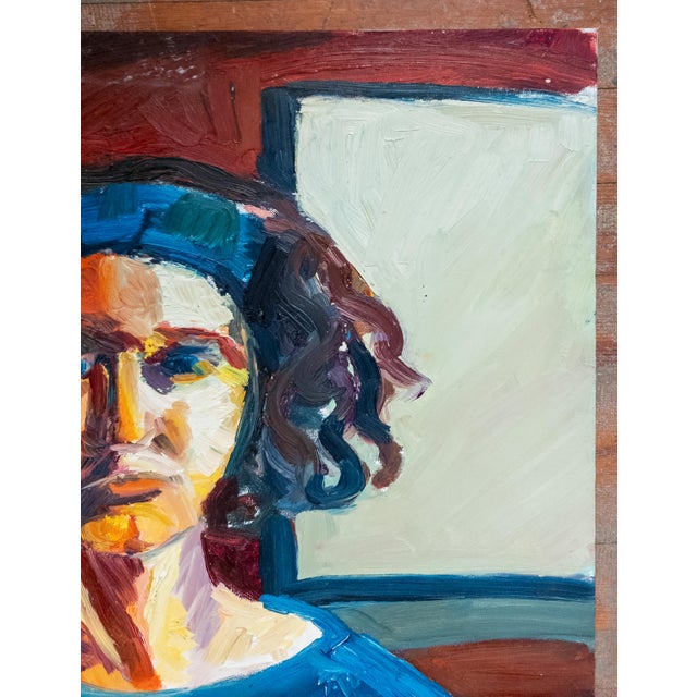 Mid-Century Modern Mid-Century Modern Contemporary Abstract Impressionist Portrait Painting For Sale - Image 3 of 7