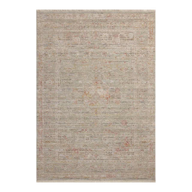 Chris Loves Julia x Loloi Ida Spa / Sunrise 3'-6" x 5'-6" Accent Rug For Sale