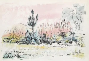 Eve Nethercott, Salt Marsh (P6.29), Ink and Watercolor on Paper