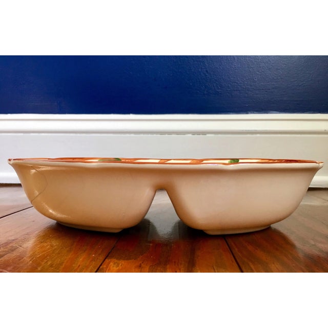 1970s Vintage Franciscan Apple Divided Bowl For Sale - Image 5 of 10