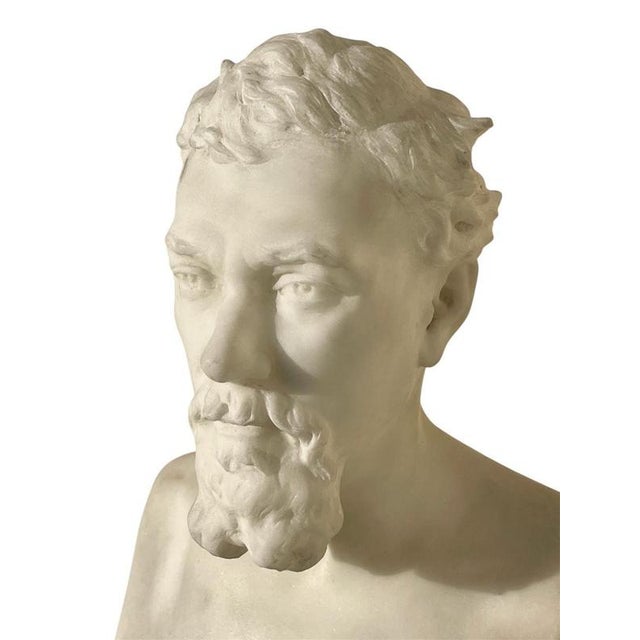 Joseph Hugues Fabisch Bust in Marble by J. Cozlin For Sale - Image 3 of 9