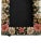 Standing easel needlepoint picture frame. Pink and cream flowers on a black ground with a black felt backing. Excellent...