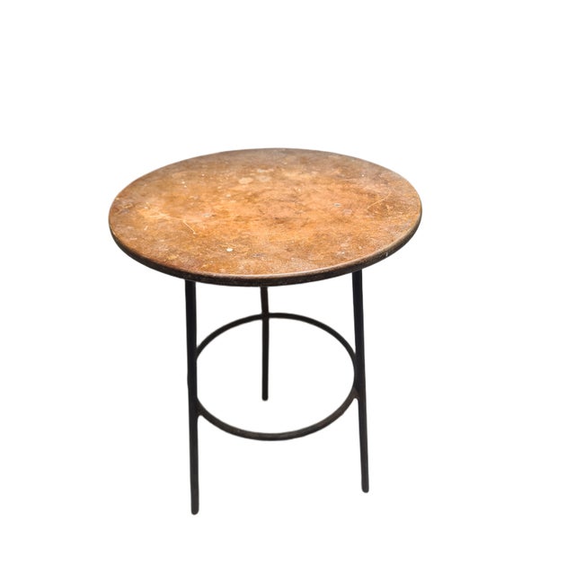 Postmodern Brutalist Iron and Wooden Plant Stand, Poland, 1970s For Sale - Image 6 of 7
