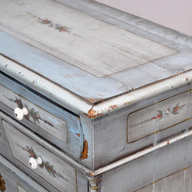 Wood Gustavian Chest of Drawers, 1870 For Sale - Image 7 of 16