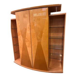 Late 20th Century Italian - Entertainment Console· Italian Modern Wall Unit · Illuminated Media Storage For Sale