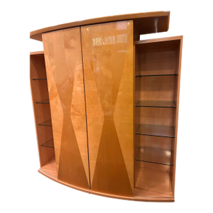 Late 20th Century Italian - Entertainment Console· Italian Modern Wall Unit · Illuminated Media Storage