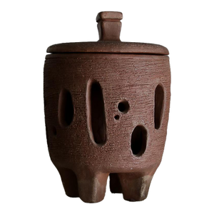 Vintage Terracotta Studio Pottery Jar Signed 1965