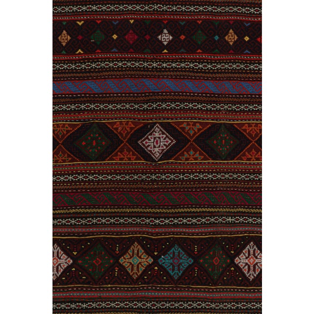 1950s 1950s Vintage Baluch Tribal Kilim With Colorful Geometric Patterns, From Rug & Kilim For Sale - Image 5 of 8