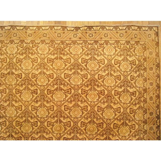 Vintage Northwest Persian Oriental Rug, in Small Square Size with Diamond Design For Sale In New York - Image 6 of 6