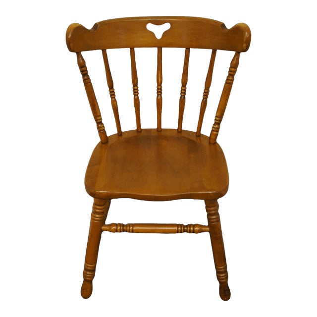 Tell City Furniture Solid Hard Rock Maple Colonial Early American Dining Side Chair – Andover Finish For Sale