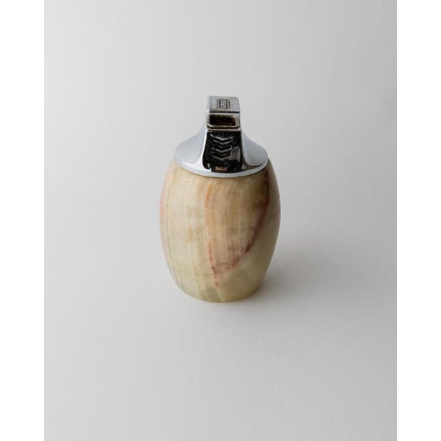 Vintage Alabaster Table Lighter from by Piezo, Italy, 1960s For Sale - Image 9 of 11