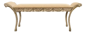 Italian Neoclassical Style Trompe l'Oeil Carved Bench Seat