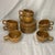 1960s Vintage 1960s Monmouth Pottery "Mojave" Cup and Saucer Set Featuring a Brown Speckled Glaze, Service for 8 For Sale - Image 5 of 7
