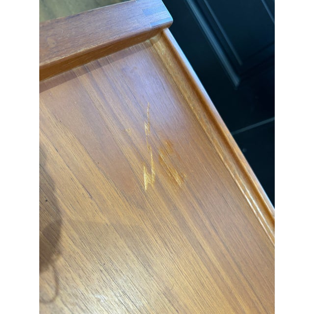 1960s 1960s Mid-Century Danish Teak Bar Cart / Serving Cart With Sliding Top & Pull-Out Tray For Sale - Image 5 of 10