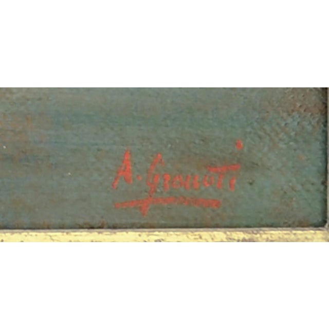 Angelo Granati, In the Garden, Neapolitan School, Oil on Canvas, Framed For Sale - Image 6 of 7