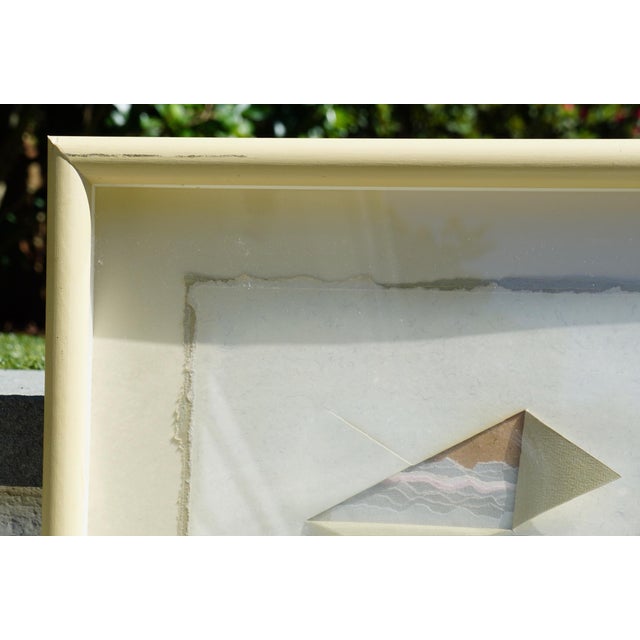 Abstract Modern Abstract Geometric Paper Art – Signed “C. Ayt” – Cut & Folded Dimensional Collage – Framed For Sale - Image 3 of 8