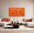 California artist (American b. 1948) Kenneth Joaquin painted this mid-century style painting predominantly in orange in...